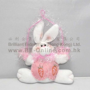 21cm 復活節小兔子掛飾公仔 (粉紅色)